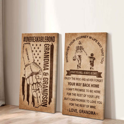 Unbreakable Bond Canvas Set Grandma And Grandson Never Forget Your Way Back Home I Love You
