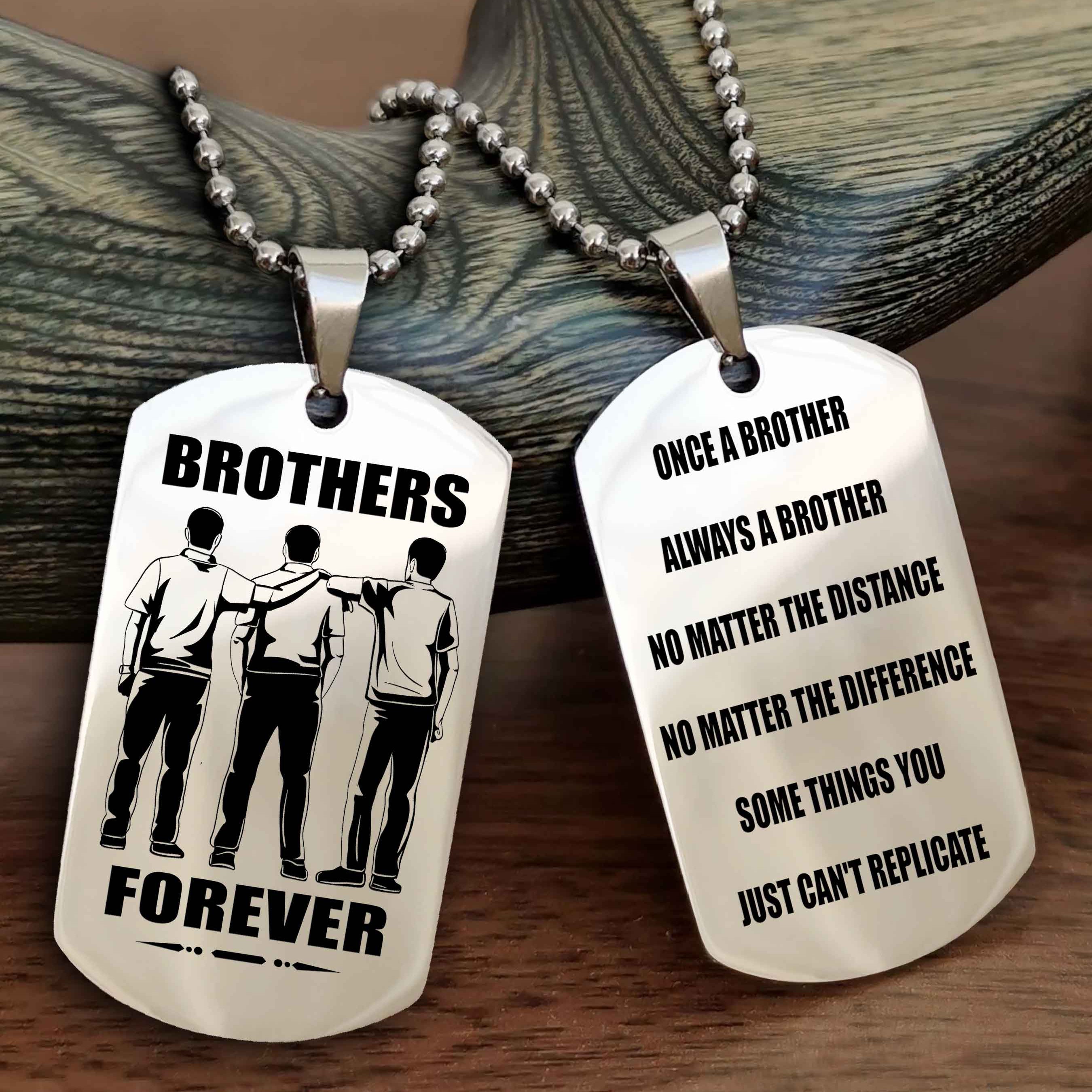 DRB Personalized Double Sided Dog Tag For My Brother - Once A Soldier Always A Soldier
