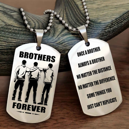 DRB Personalized Double Sided Dog Tag For My Brother - Once A Soldier Always A Soldier