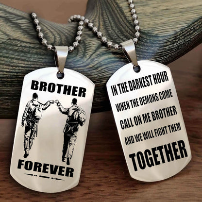 Soldier: Army-Air Force Personalized Double Sided Dog Tag For My Brother - Call On Me Brother And We Will Fight Them Together Gift For Your Friend