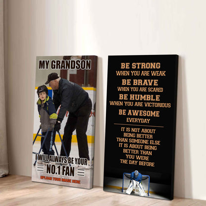 My Grandson Be Strong When You Are Weak Be Awesome Everyday Set 2 Canvas Wall Art From Grandpa To Grandson