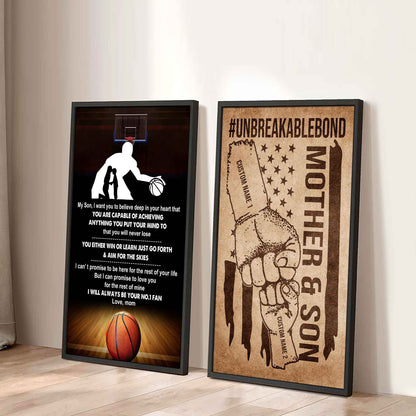 Unbreakable Bond Sport Canvas Set From Mom To Son You Will Never Lose You Either Win Or Learn