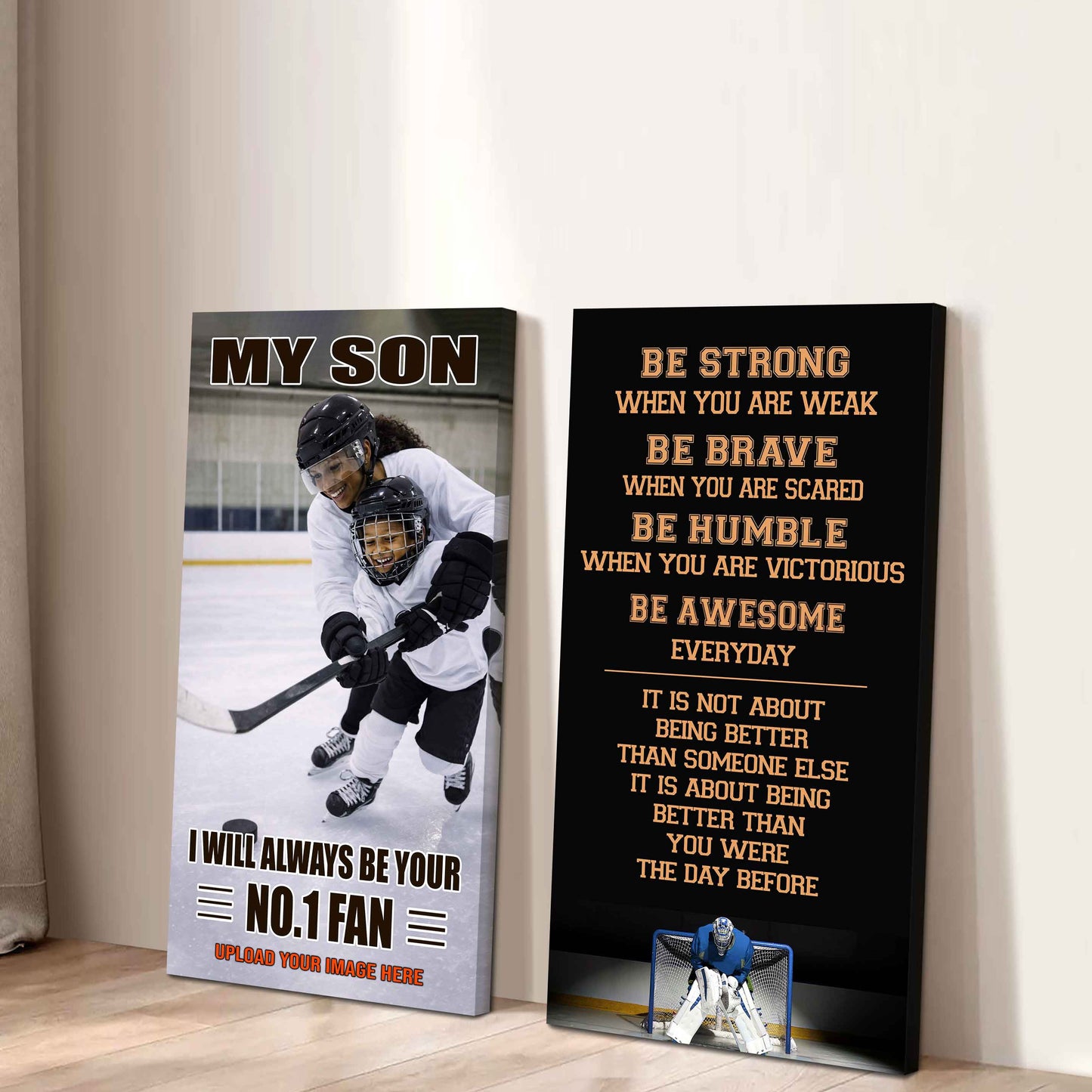 My Son Be Strong When You Are Weak Be Awesome Everyday Set 2 Canvas Wall Art From Mom To Son