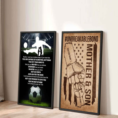 Unbreakable Bond Sport Canvas Set From Mom To Son Just Go Forth And Aim For The Skies (Copy)
