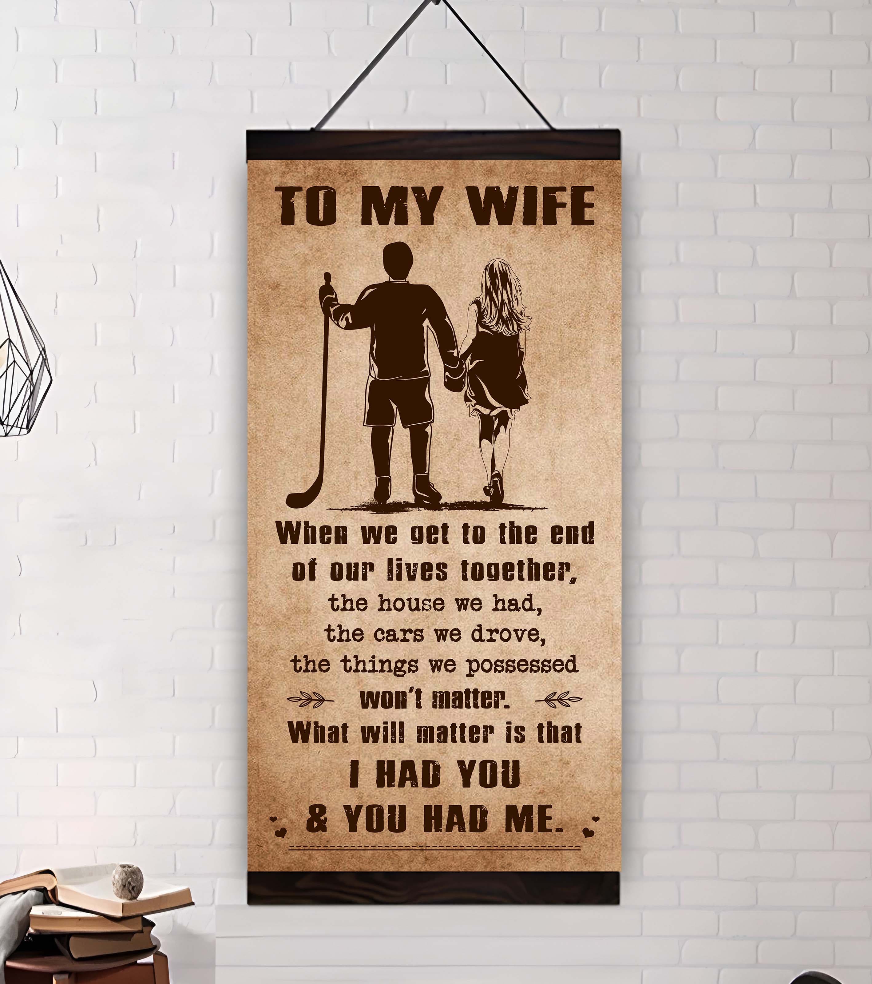 Sport - I Had You And You Had Me Wife And Husband - Vertical Poster Canvas, Gift For Your Darling