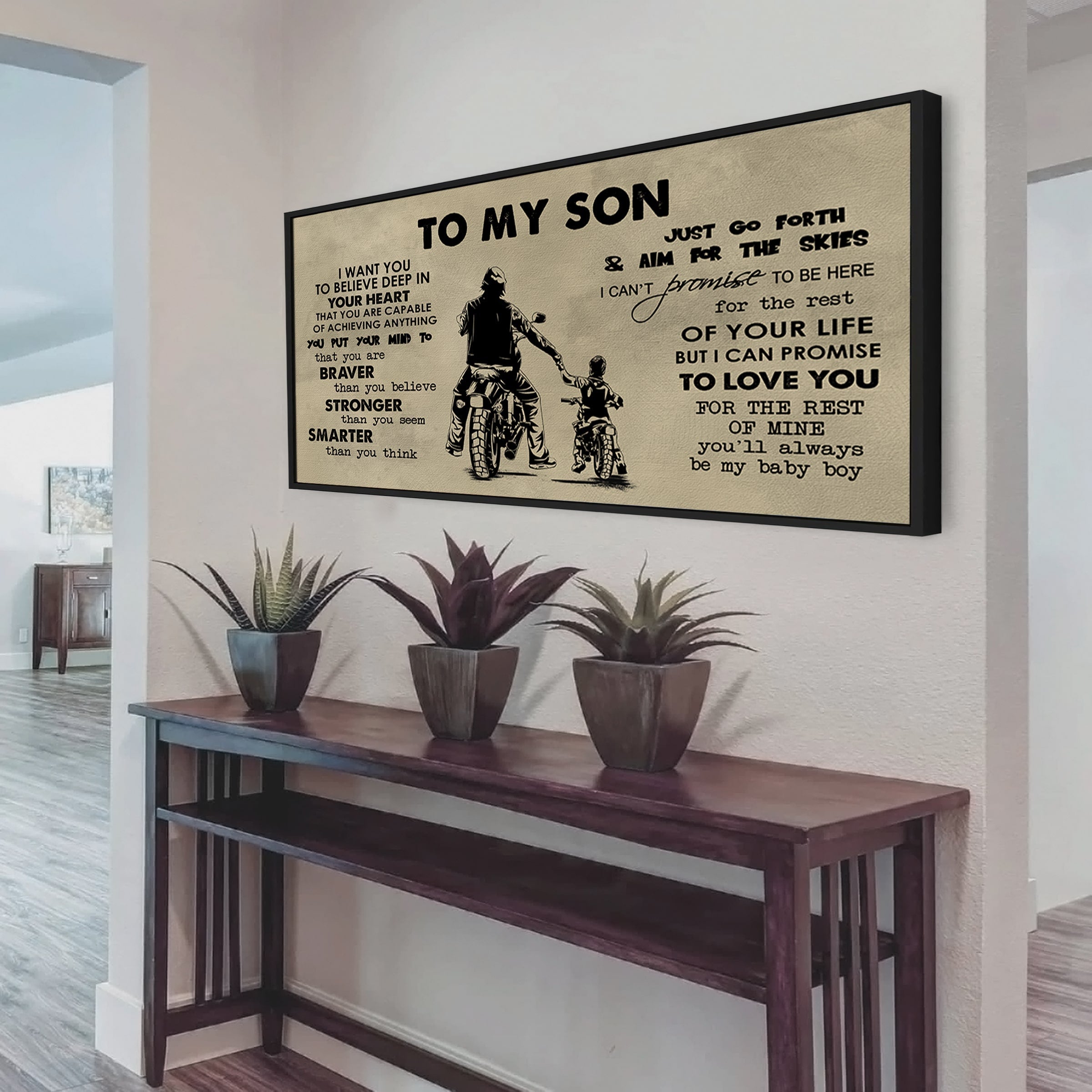 Dad and Son- CANVAS POSTER