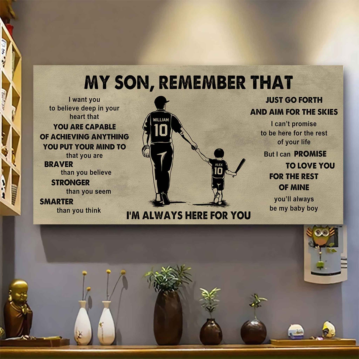 Personalized Sport Poster Canvas - My Son Remember That Just Go Forth And Aim For The Skies