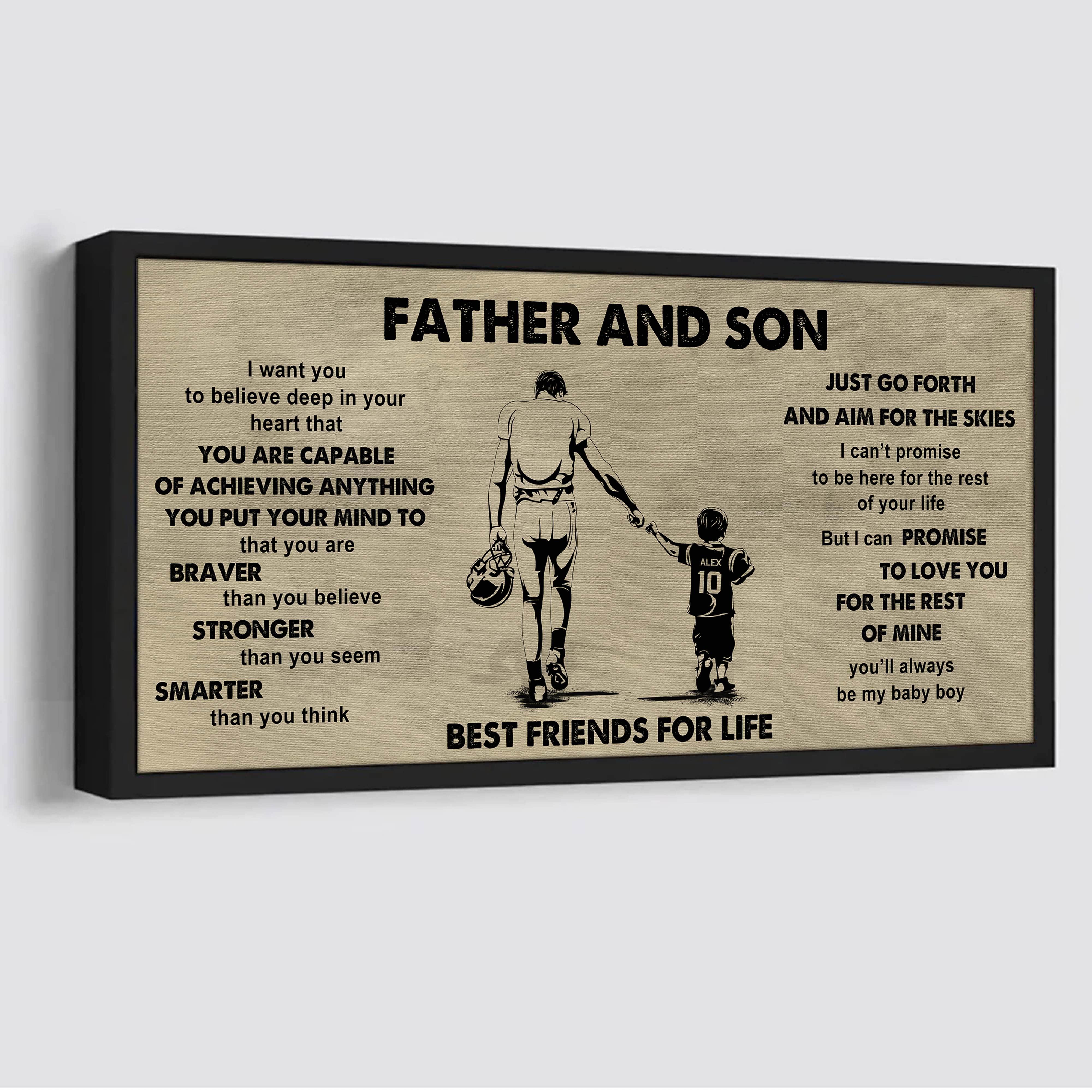 Sport - Family Father And Son Best Friends For Life - That You Are Braver Than You Believe Poster Canvas Gift For Son From Father