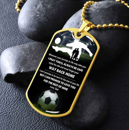 Sport Military Chain 18K Gold Plated Silver Plated To My Son From Dad Motivation Message
