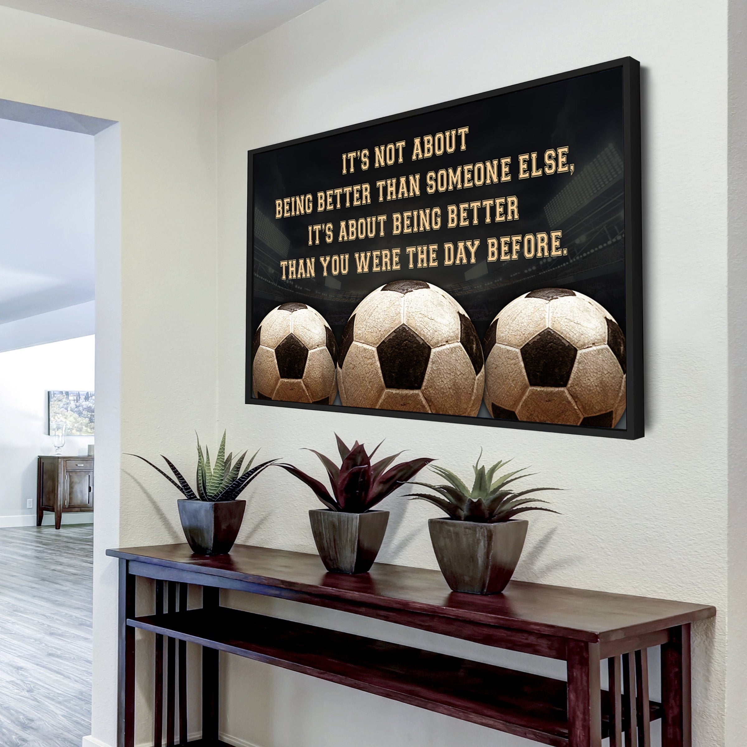 Soccer customizable poster canvas