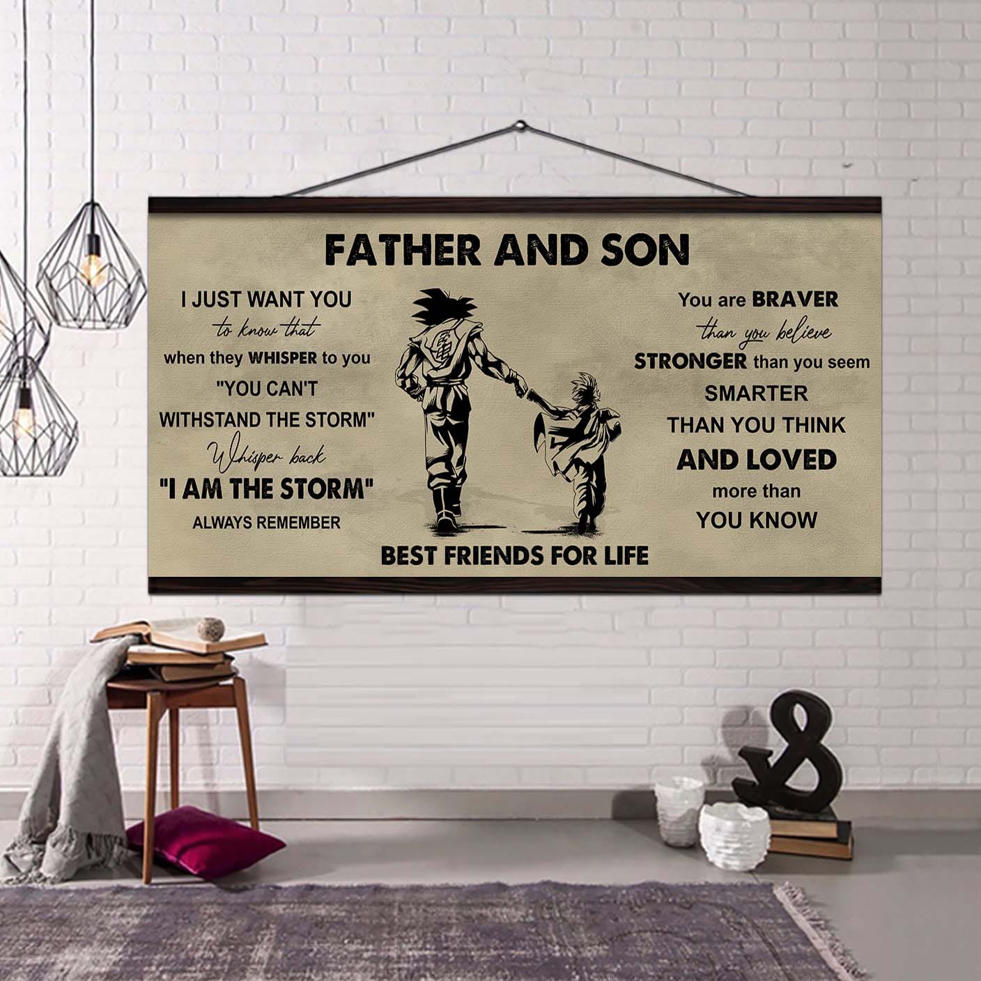 DRB Father And Daughter Best Friends For Life - I Am The Storm Poster Canvas Gift For Daughter From Father