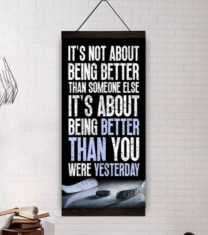 Soccer It is not About Being Better Than Someone Else It is about being better than you were the day before.
