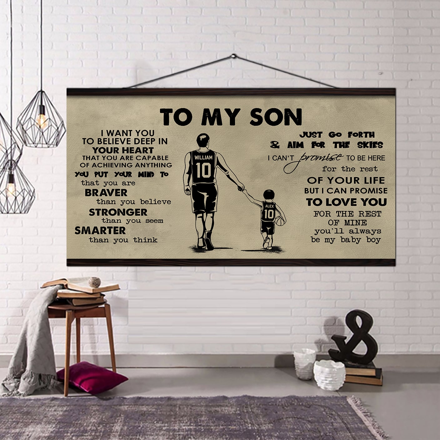 Dad and Son- CANVAS POSTER