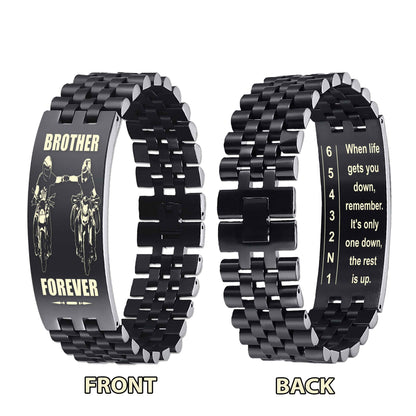 Sport Bike double side bracelet dad to son, When life gets you down, remember. It’s only one down, the rest is up.