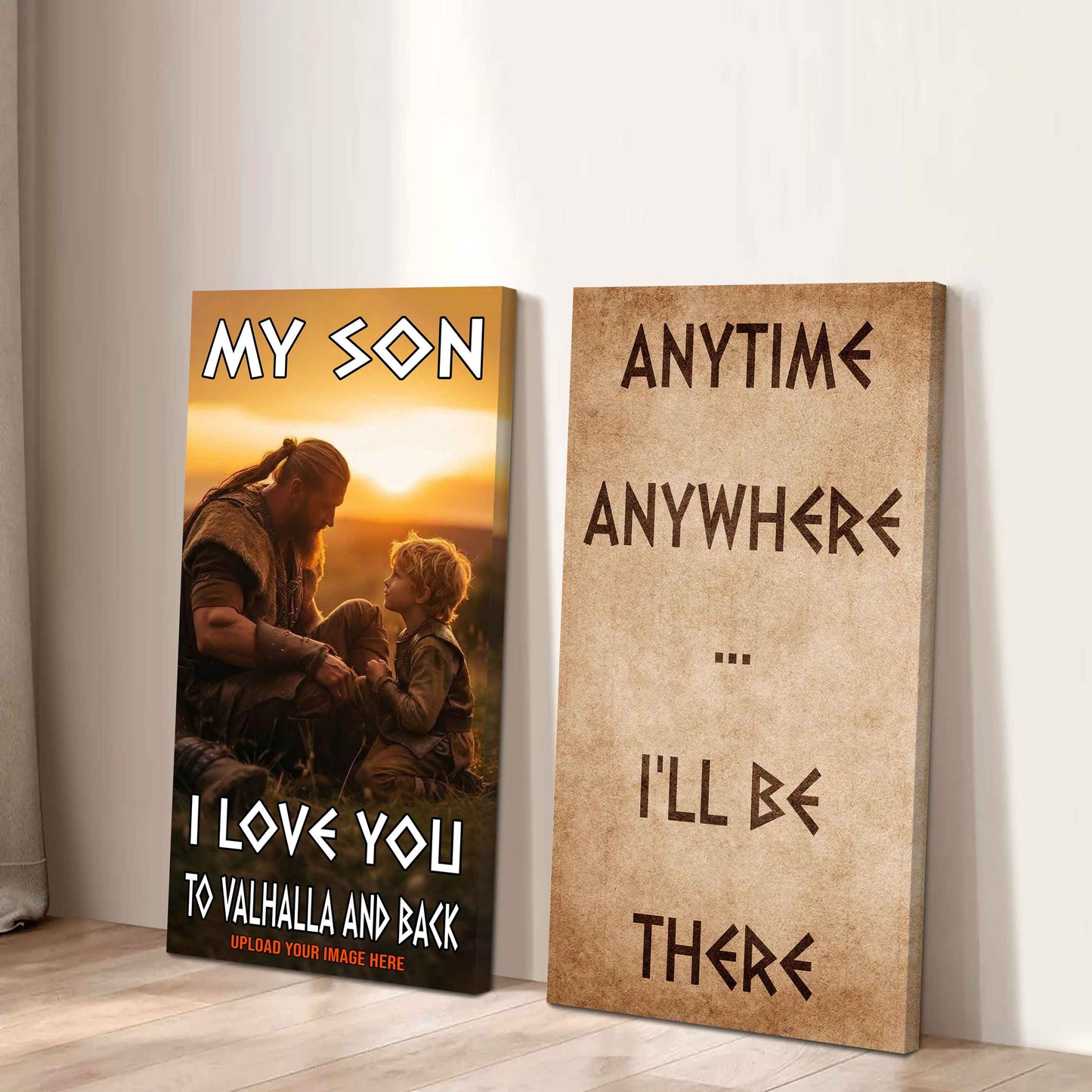 VK Canvas Set My Son I Love You Valhalla And Back Gift From Dad To Son Ver 2