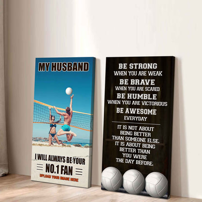 Young Sport Couple To My Husband Be Strong When You Are Weak Be Badass Everyday Set 2 Canvas Wall Art