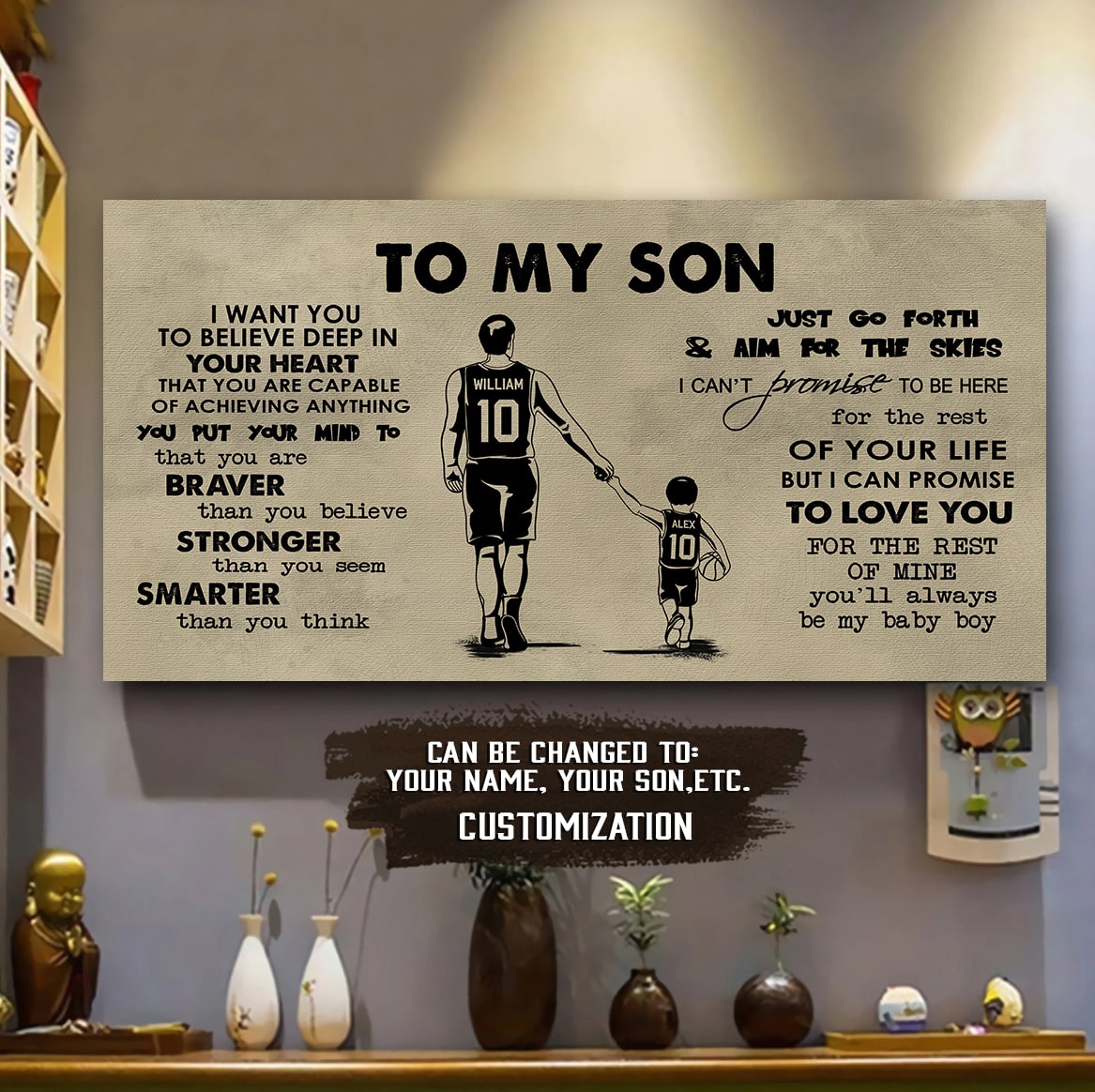 Knight Templar TO MY SON- I WANT YOU TO BELIEVE- CANVAS POSTER