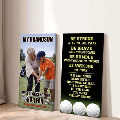 My Grandson Be Strong When You Are Weak Be Badass Everyday Set 2 Canvas Wall Art From Grandma To Grandson