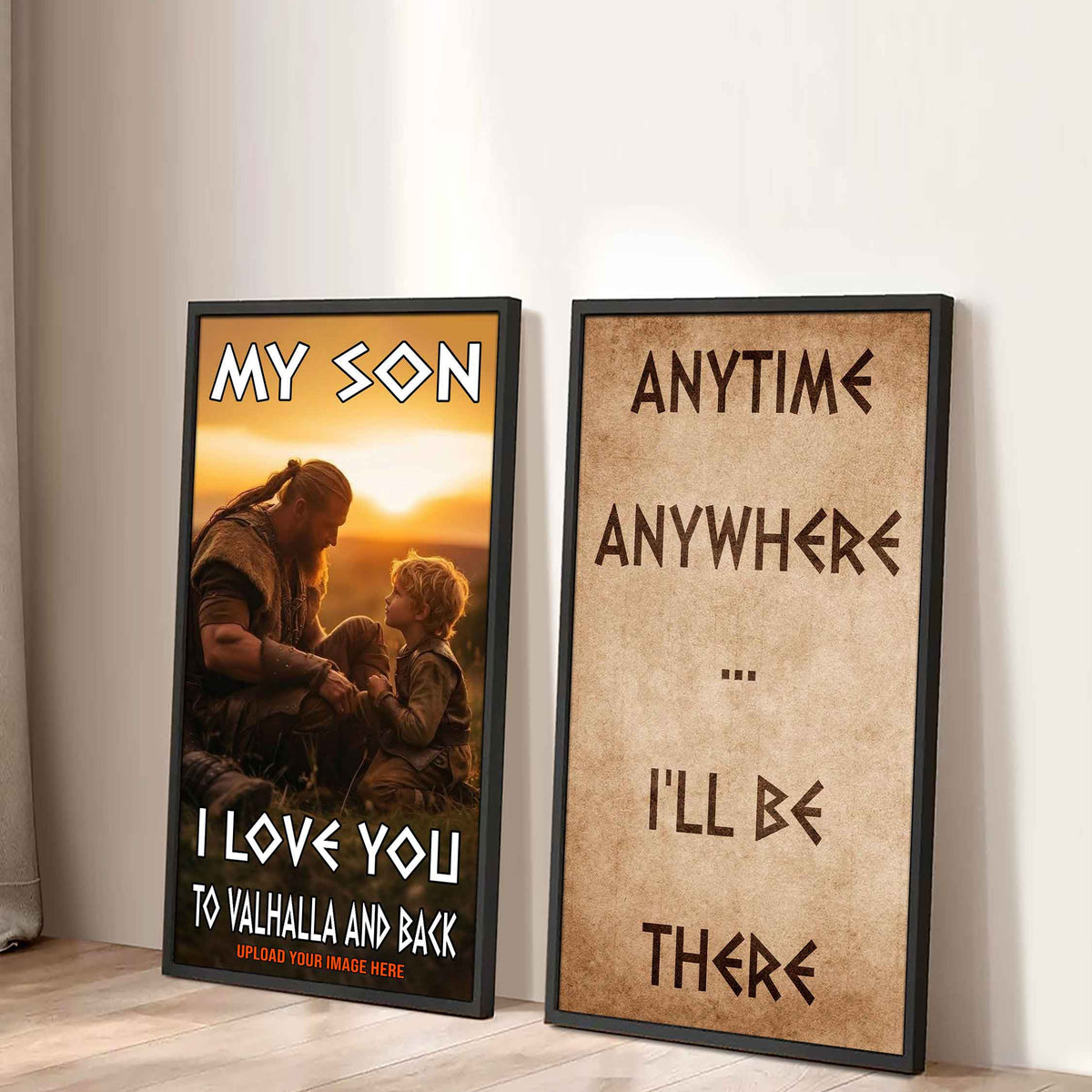 VK Canvas Set My Son I Love You Valhalla And Back Gift From Dad To Son Ver 2