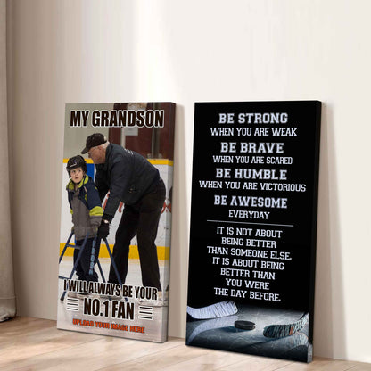 My Grandson Be Strong When You Are Weak Be Awesome Everyday Set 2 Canvas Wall Art From Grandpa To Grandson