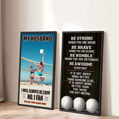 Young Sport Couple To My Husband Be Strong When You Are Weak Be Badass Everyday Set 2 Canvas Wall Art