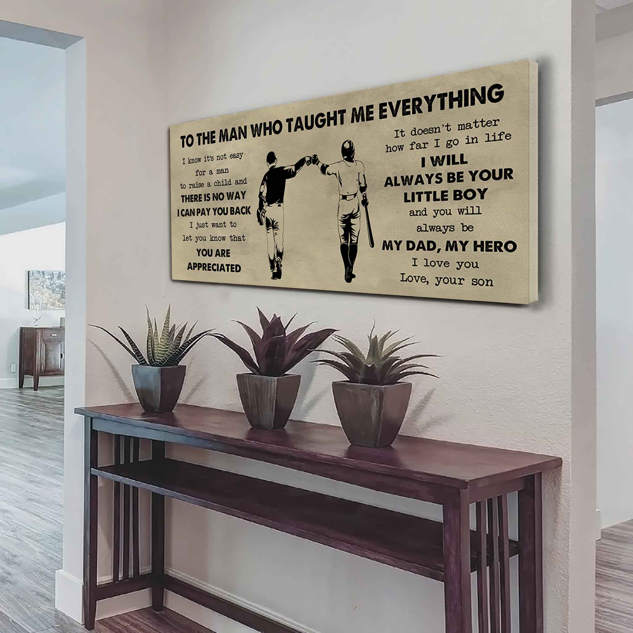 Samurai Poster Horizontal Canvas To My Dad I Know It's Not Easy To Raise A Child I Will Always Be Your Little Boy Gift From Son To Dad