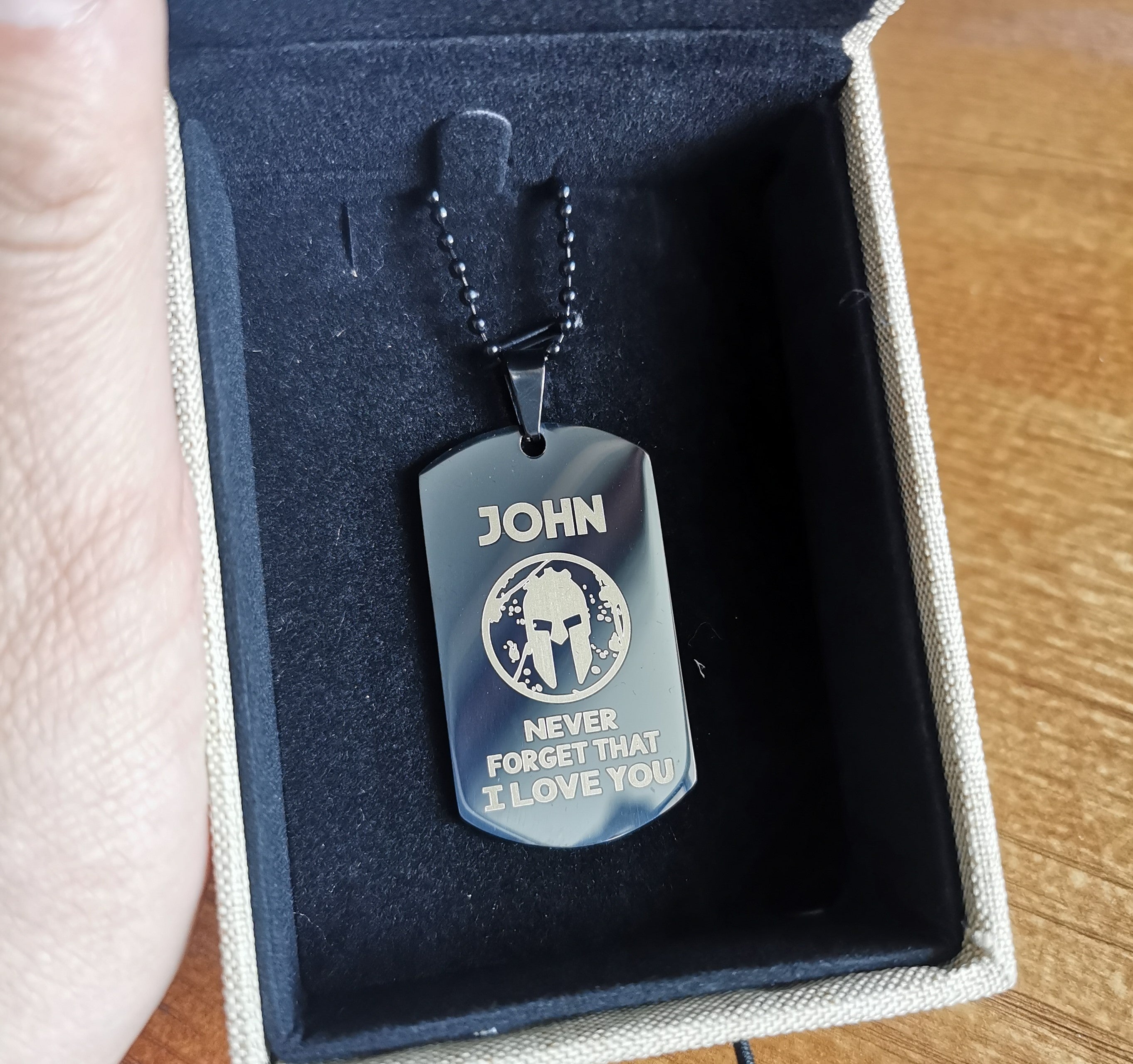 Customizable one sided dog tag soldier and firefighter Call on me brother gifts for brothers