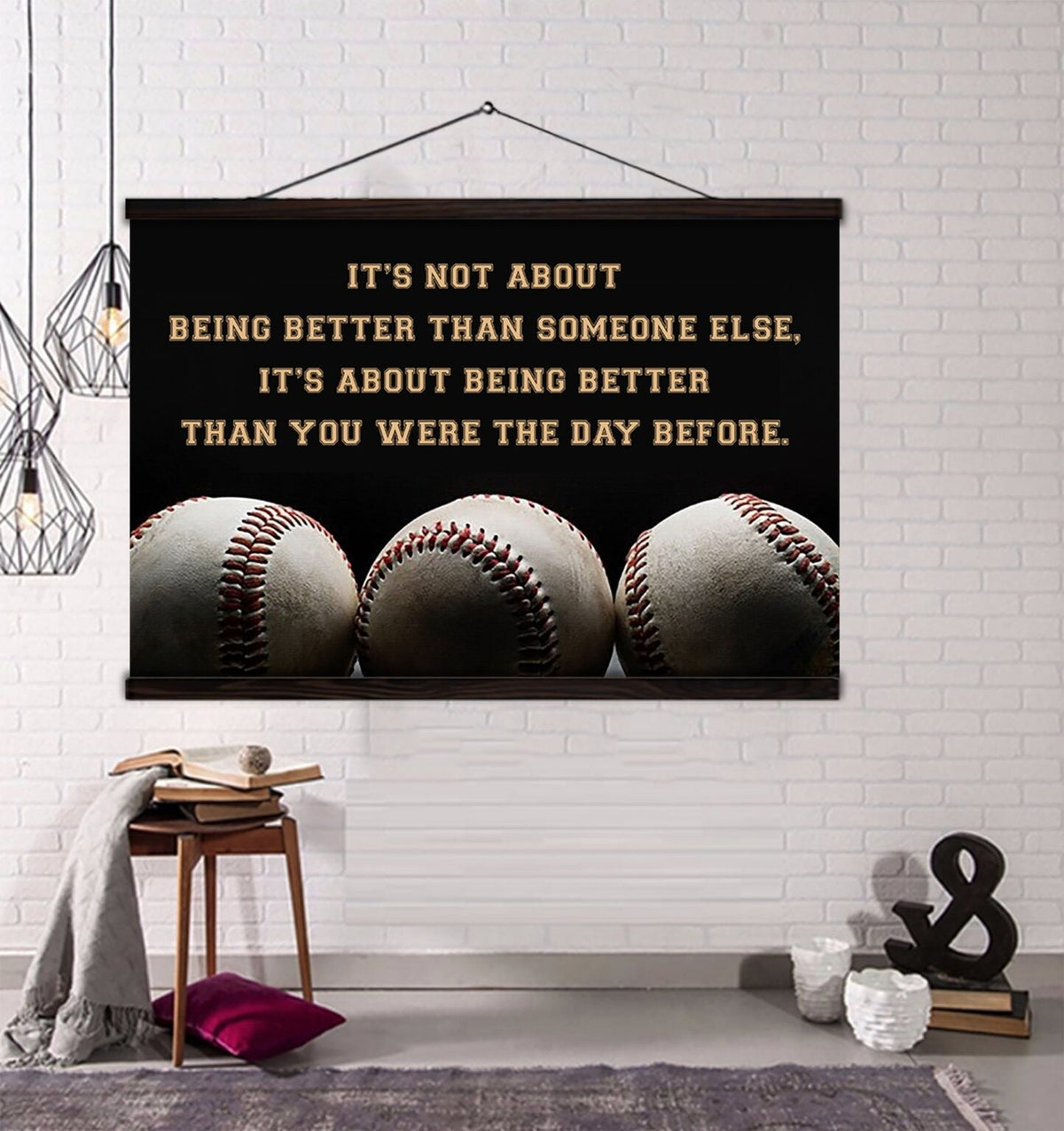 Baseball customizable poster canvas
