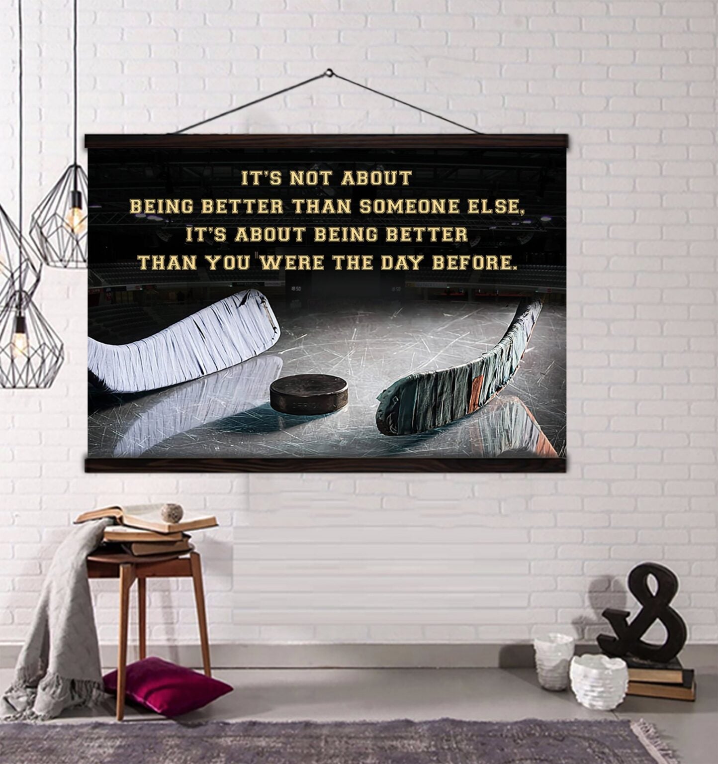Customizable Hockey poster canvas - You will Never Lose You Either Win Or Learn I Can Promise To Love You For The Rest Of Mine