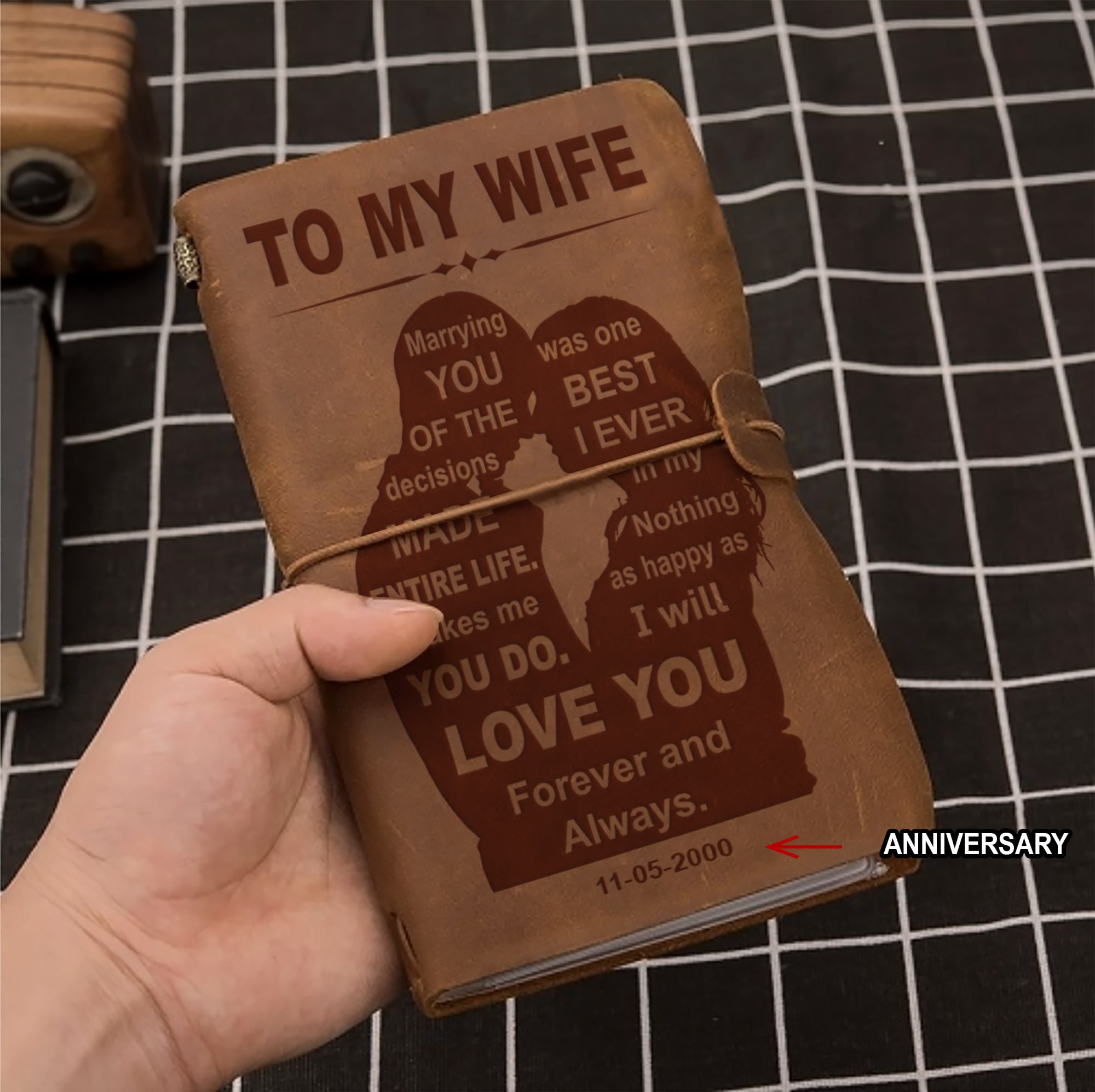 Perfect for anniversaries, birthdays, or just because-Vintage Journal Husband to wife- Marrying you was one of the best decision I ever made