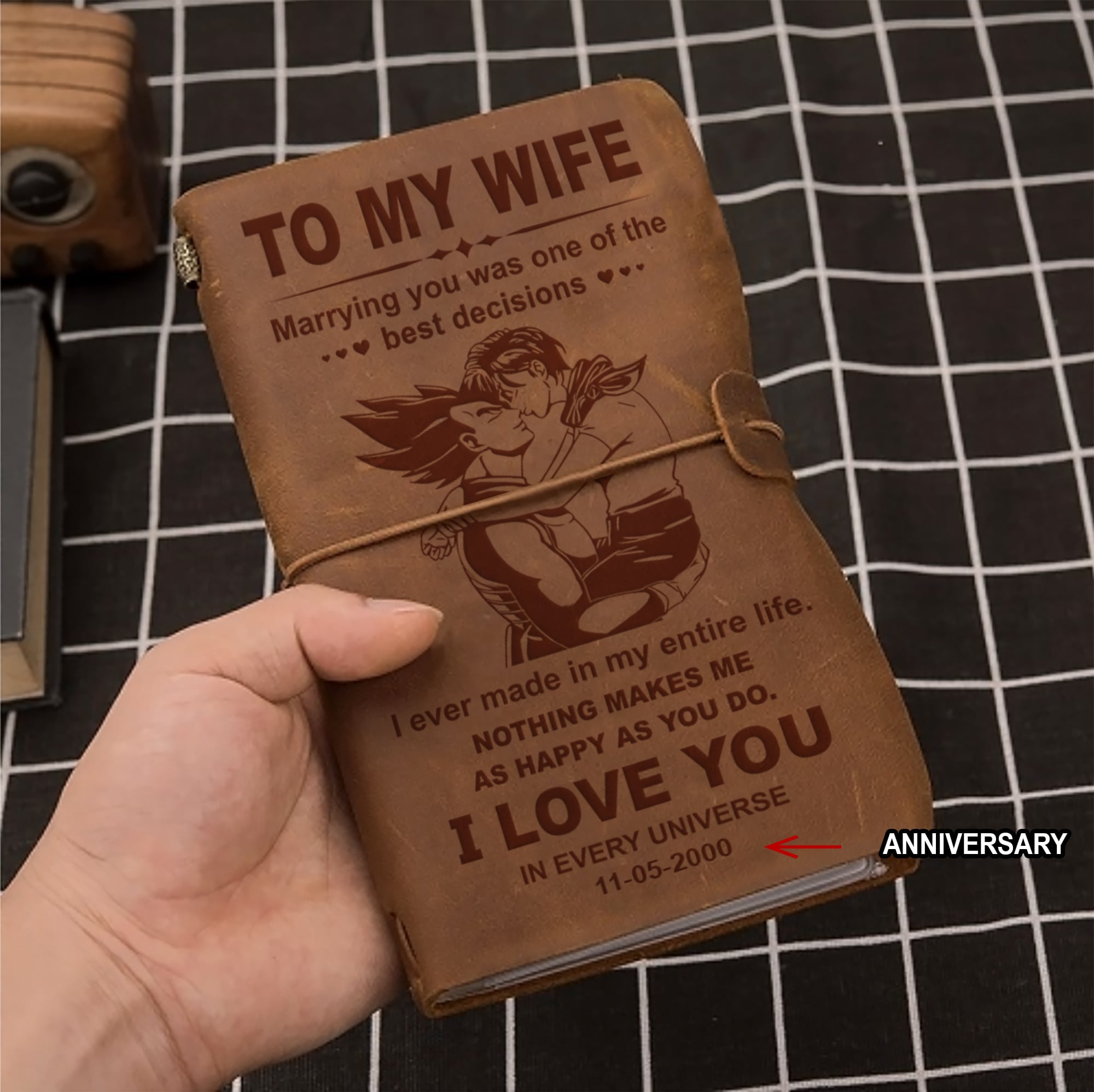 Valentines gifts Vintage Journal Husband to Wife Marrying you was one of the best decision I ever made