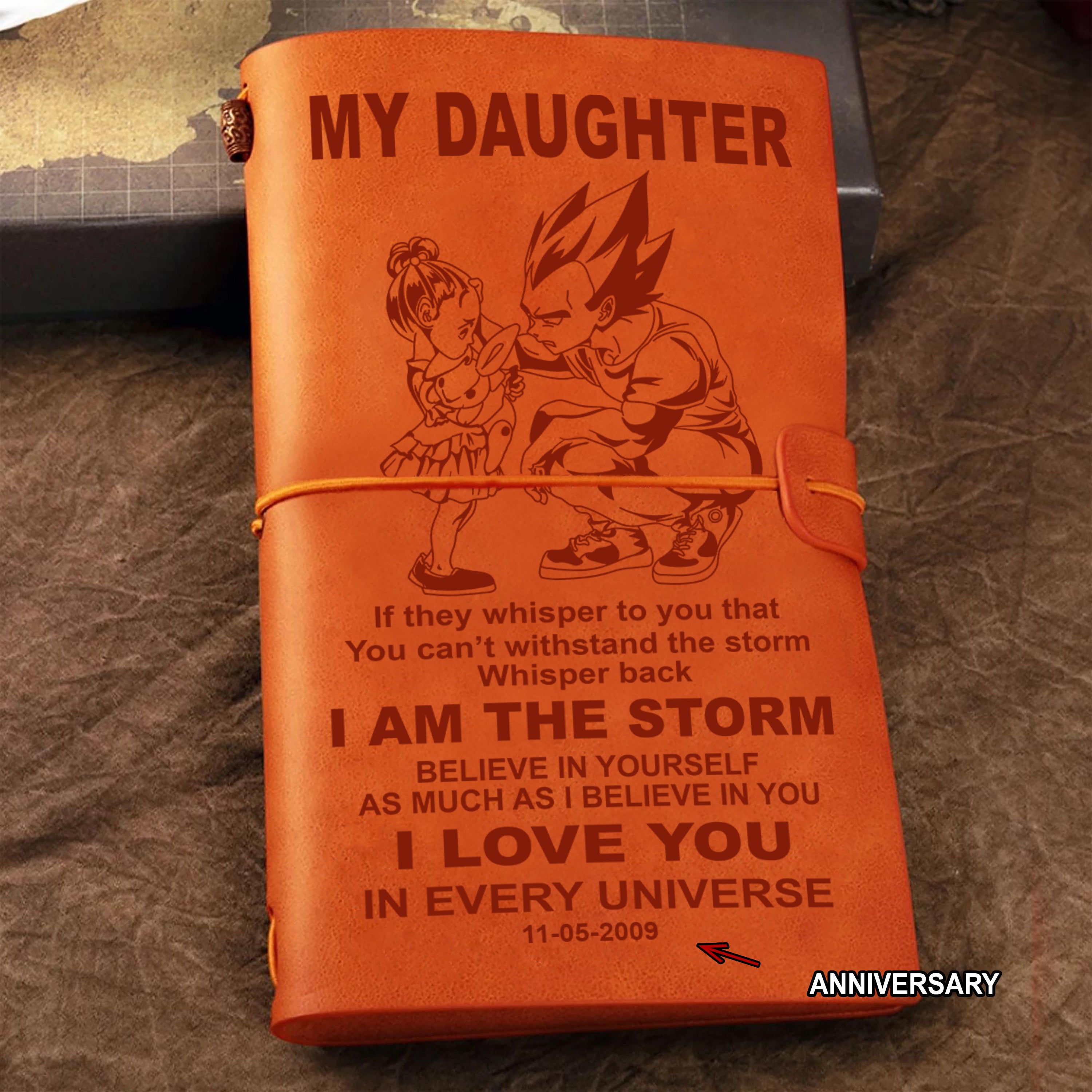 VG And Daughter Journal Gift For Your Daughter Gift From Dad Whisper Back I Am The Storm