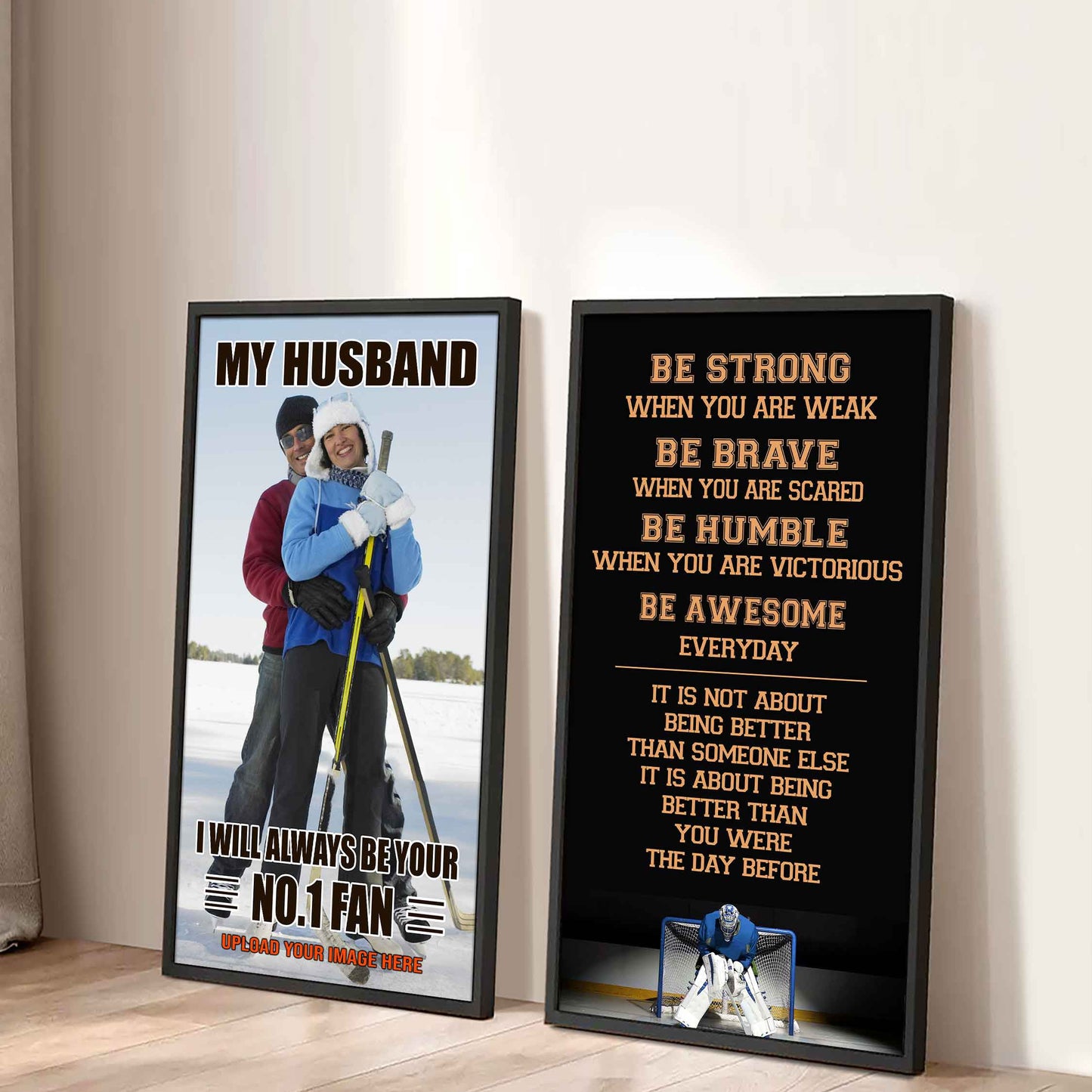 Old Sport Couple To My Husband Be Strong When You Are Weak Be Badass Everyday Set 2 Canvas Wall Art