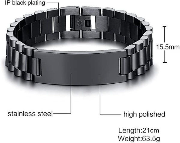 Viking WBH Personalized Double Sided Bracelet Father And Son Best Friends For Life - Message on the back side