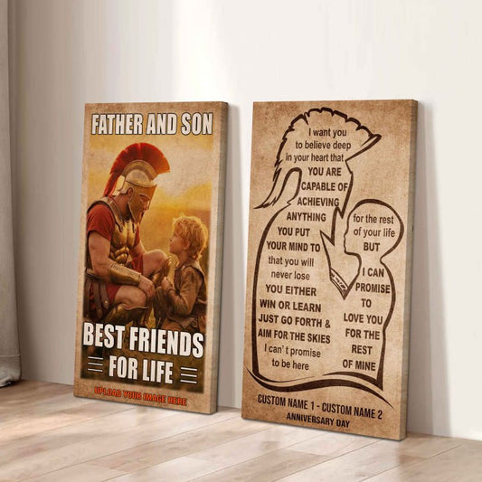 Spartan Father & Son Canvas Set – Warriors & Best Friends for Life