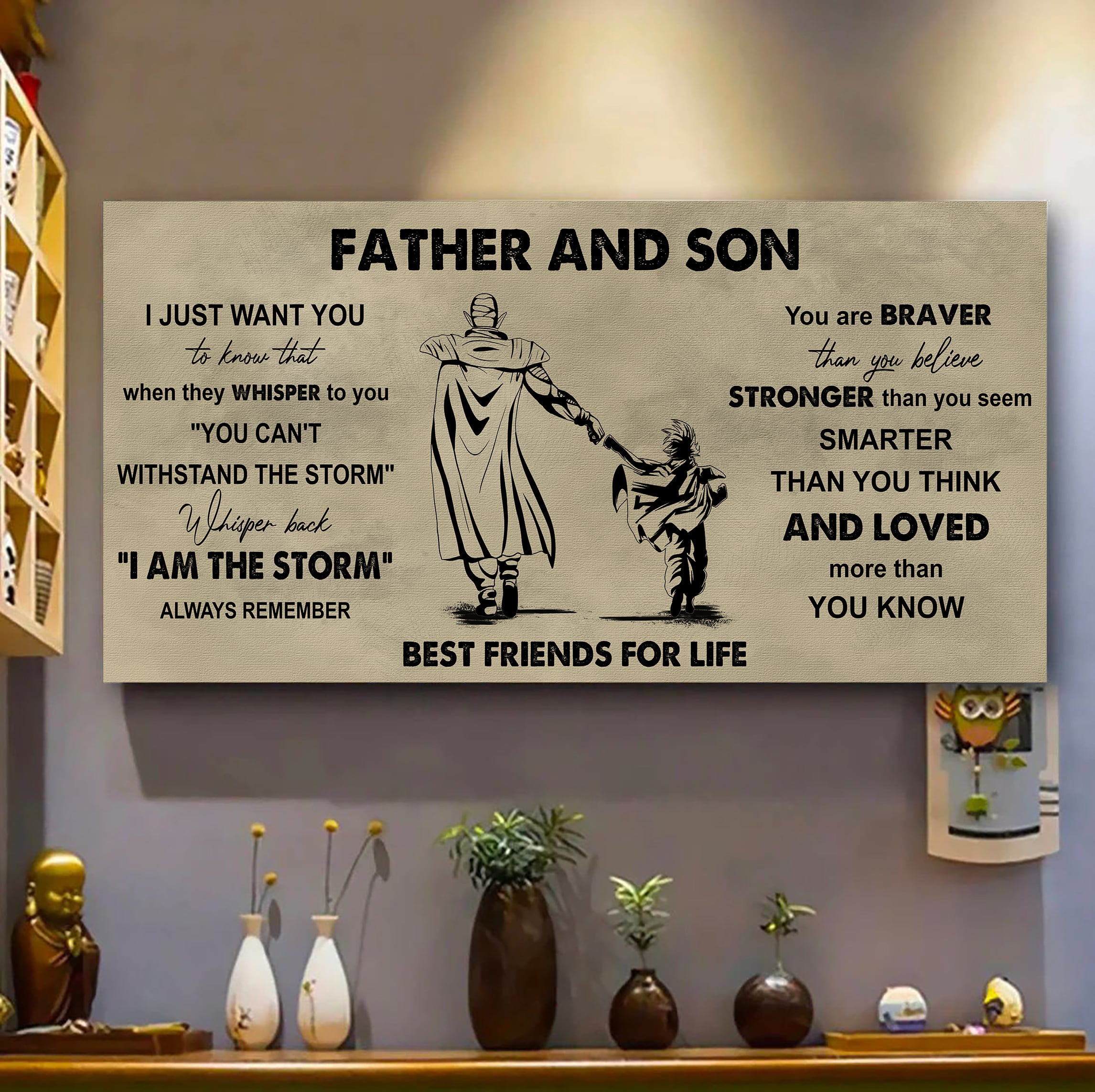 DRB Father And Daughter Best Friends For Life - I Am The Storm Poster Canvas Gift For Daughter From Father