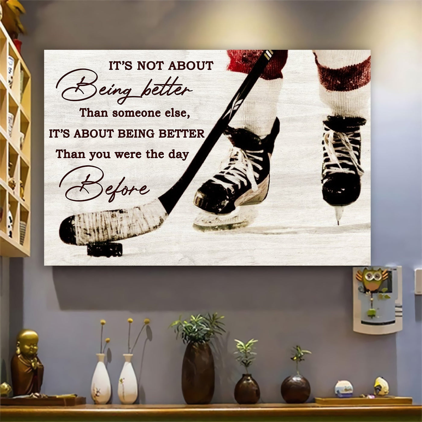 Hockey customizable poster canvas