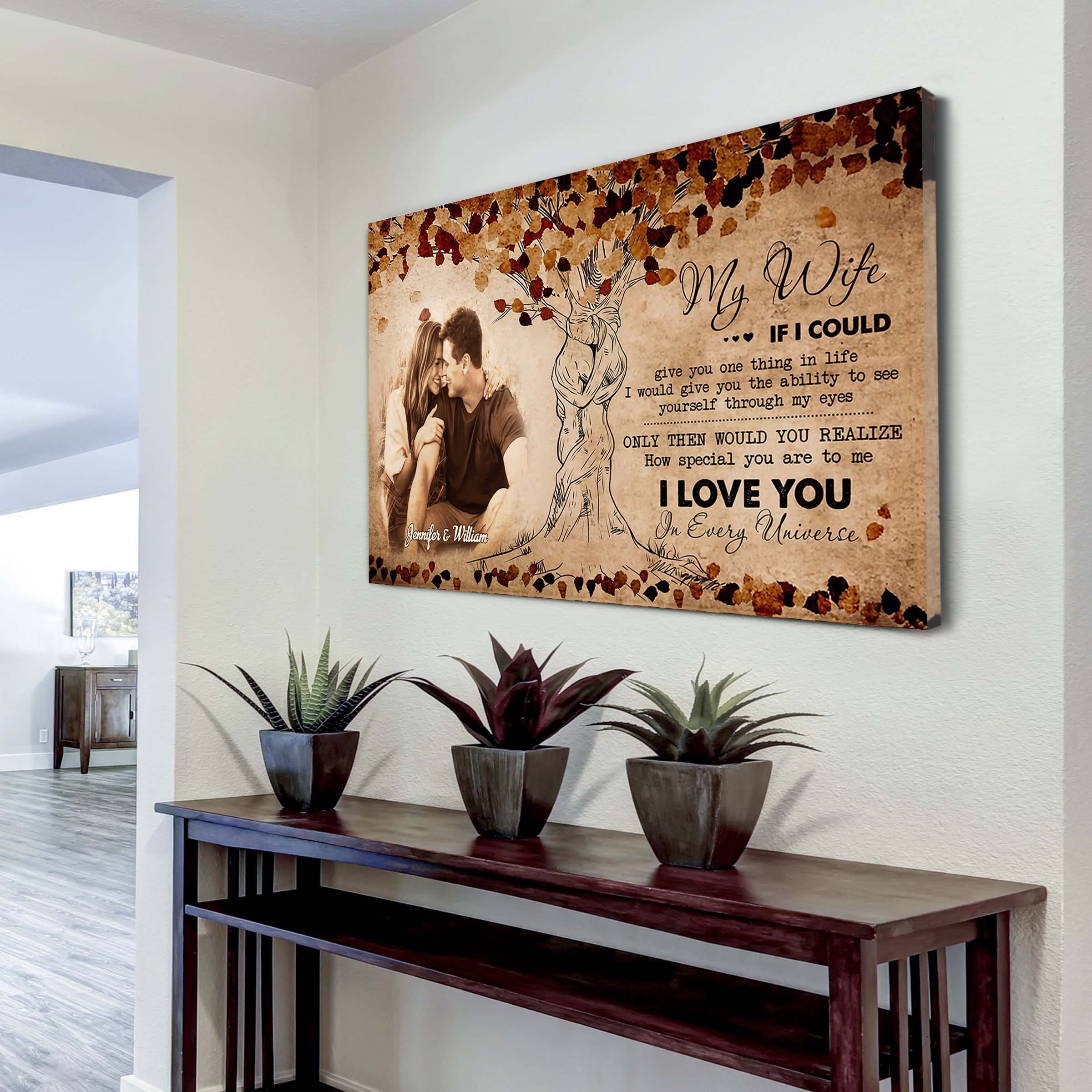 Valentines gifts-Poster canvas-Custom Image- Husband to Wife- When i say i love you more