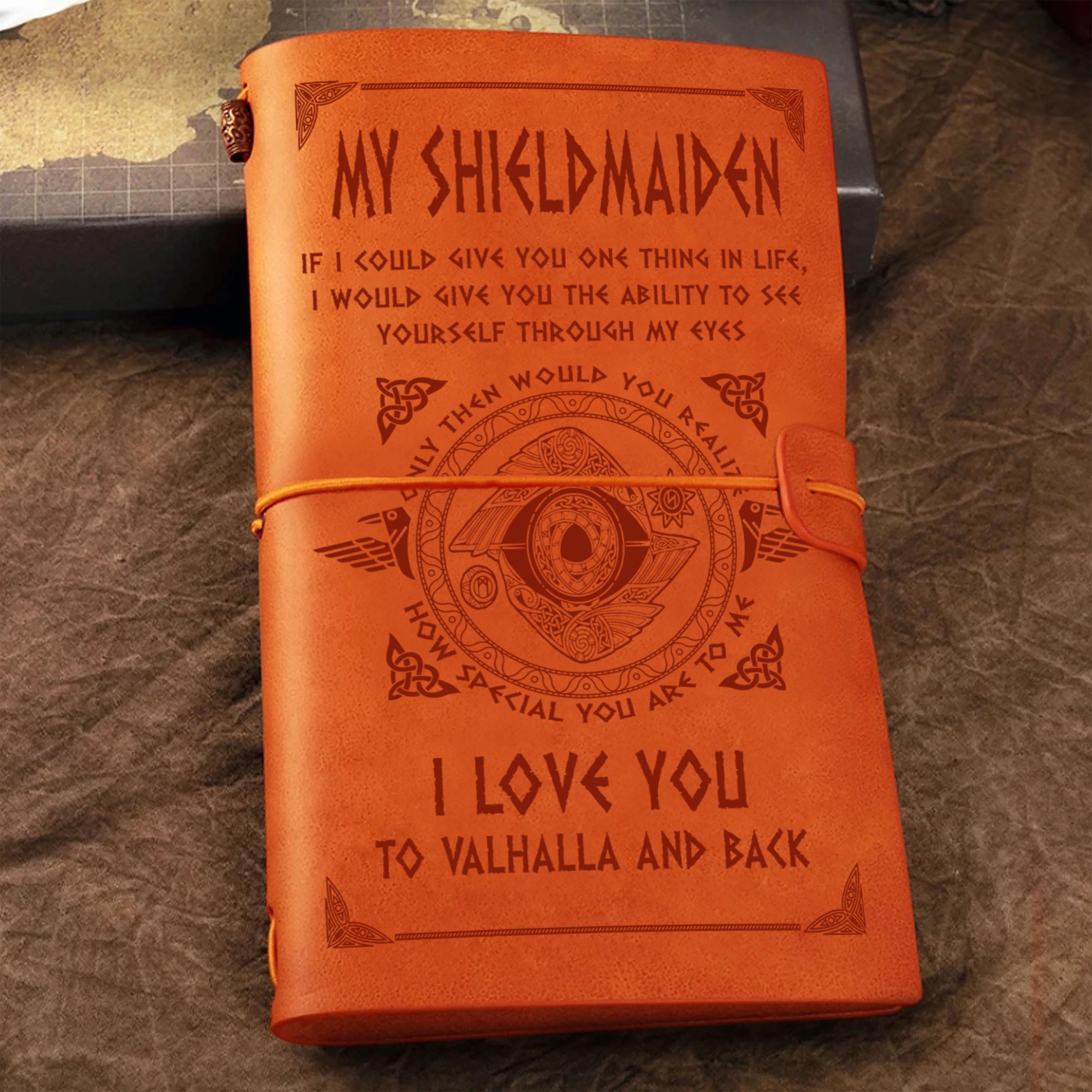 Vikings Leather Journal Notebook from husband to wife