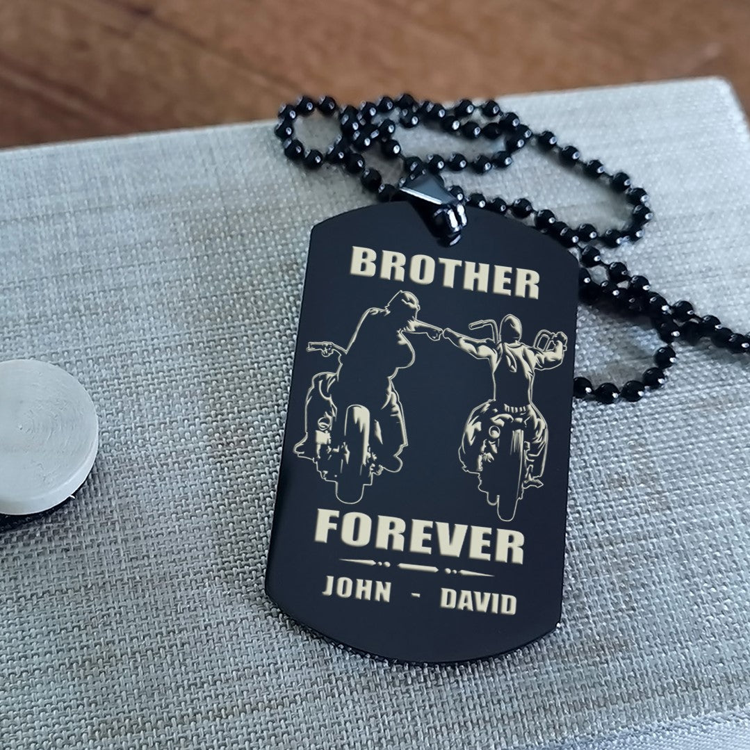 Soldier Call on me brother engraved dog tag double sided , Gift for brothers Brother Forever