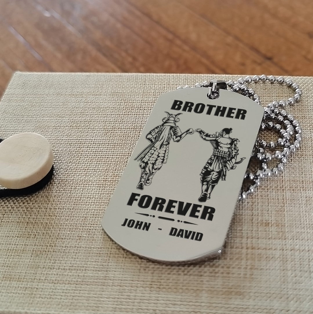 Soldier Call on me brother engraved dog tag double sided , Gift for brothers Brother Forever