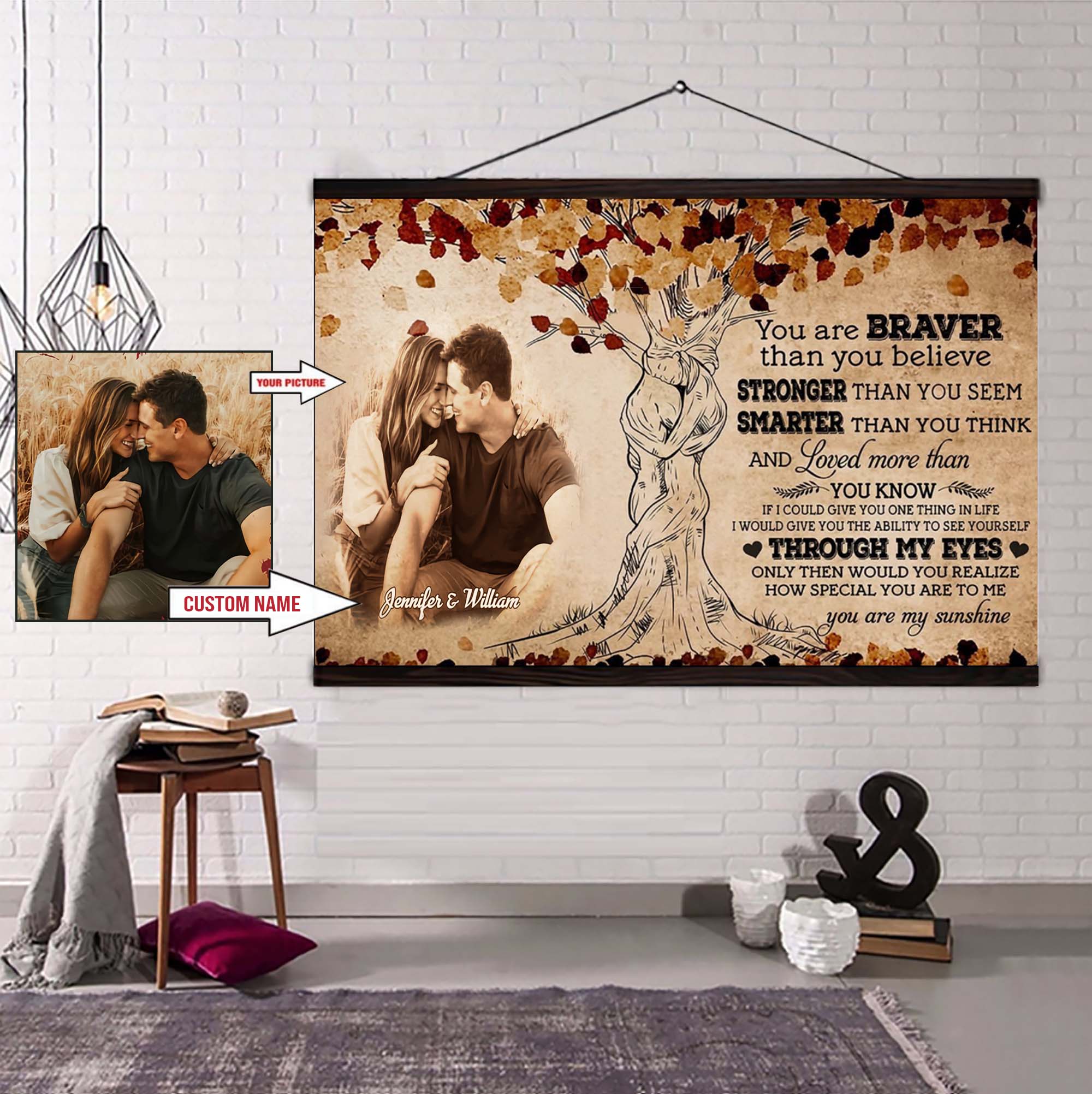 Valentines gifts-Poster canvas-Custom Image- Husband to Wife- When i say i love you more