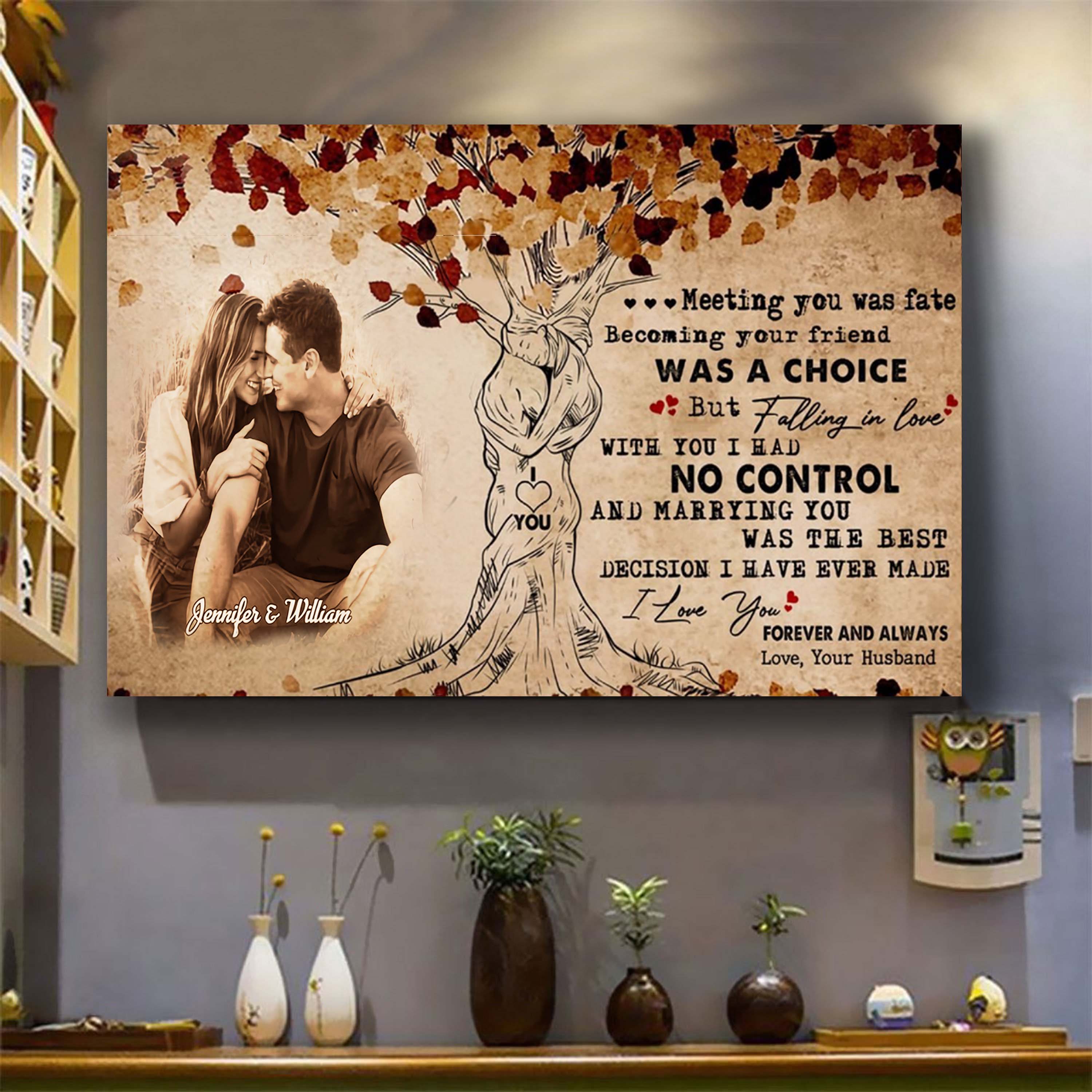 Valentines gifts-Poster canvas-Custom Image- Husband to Wife- When we get to the end of our lives together