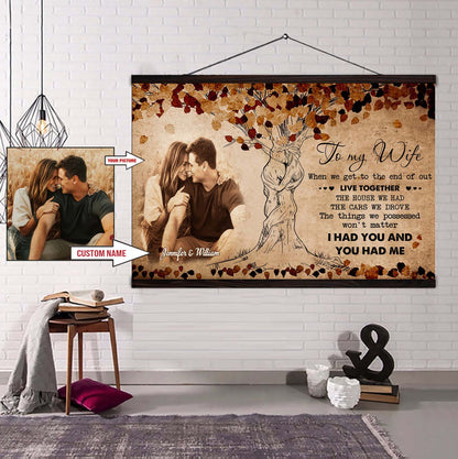 Valentines gifts-Poster canvas-Custom Image- Husband to Wife- Meeting you was fate