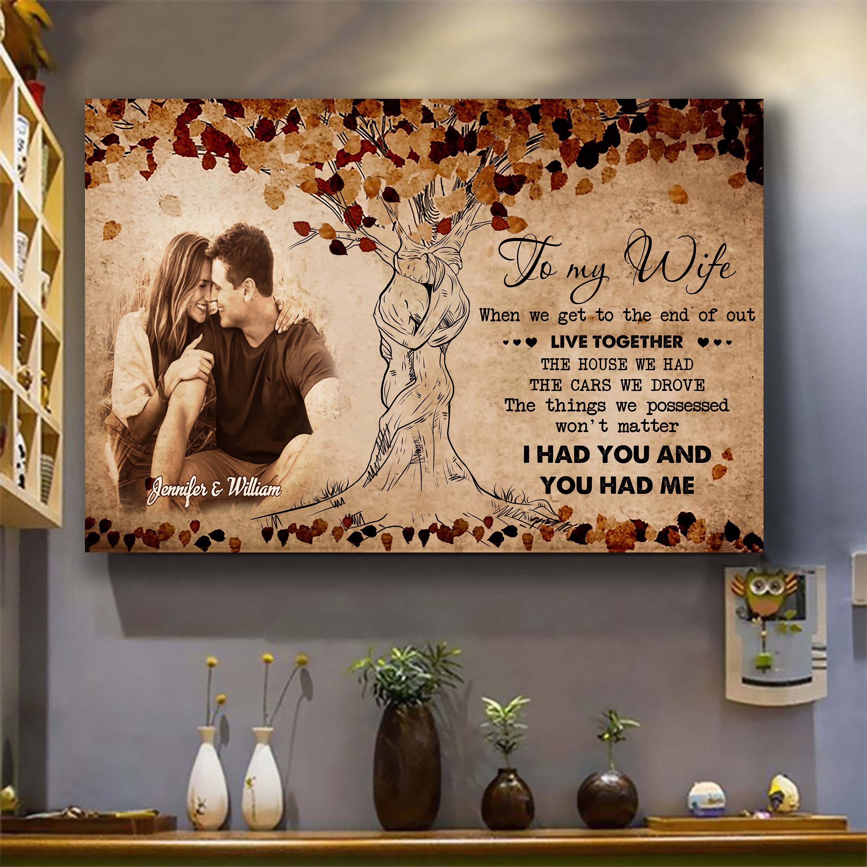 Valentines gifts-Poster canvas-Custom Image- Husband to Wife- You are braver than you believe
