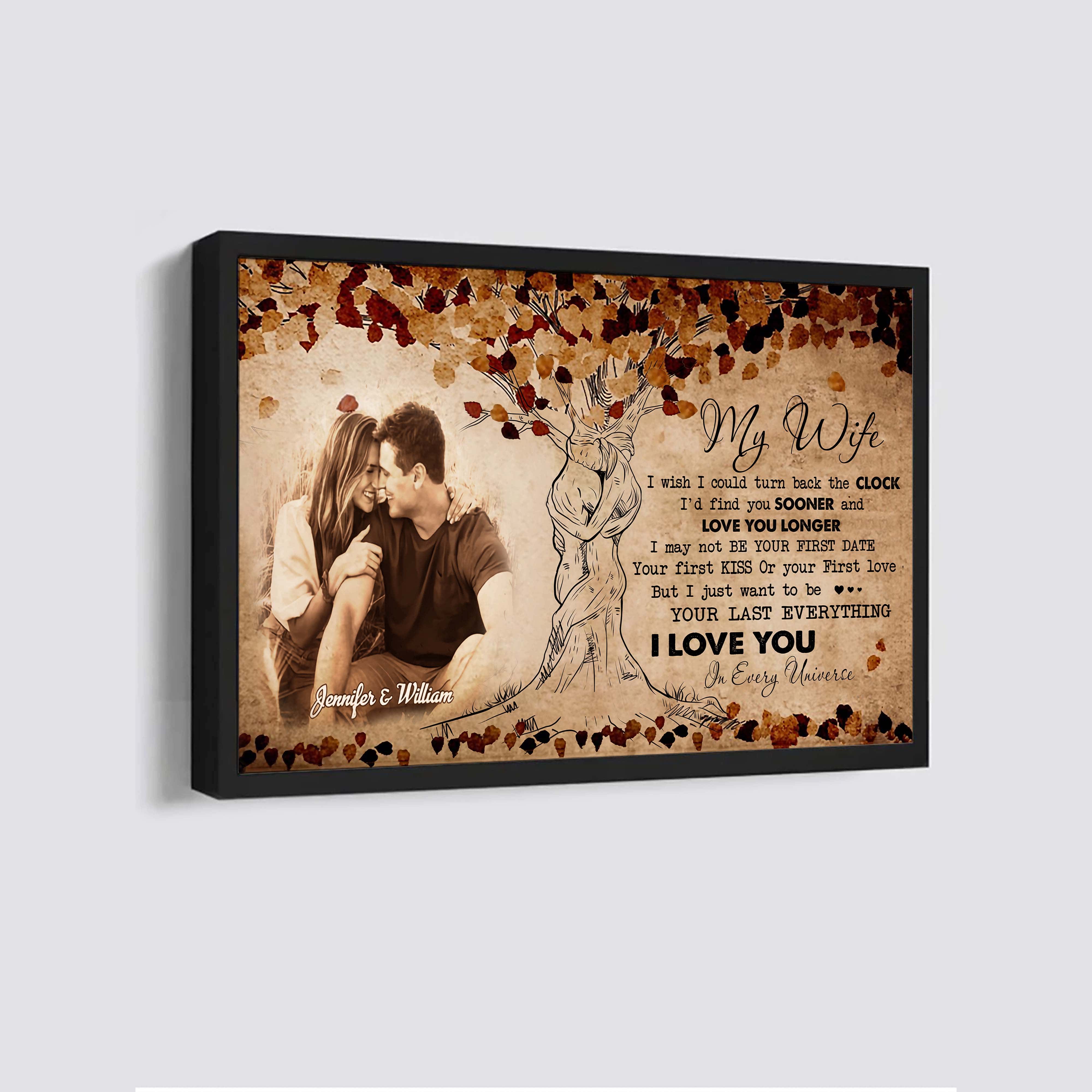 Valentines gifts-Poster canvas-Custom Image- Husband to Wife- When i say i love you more