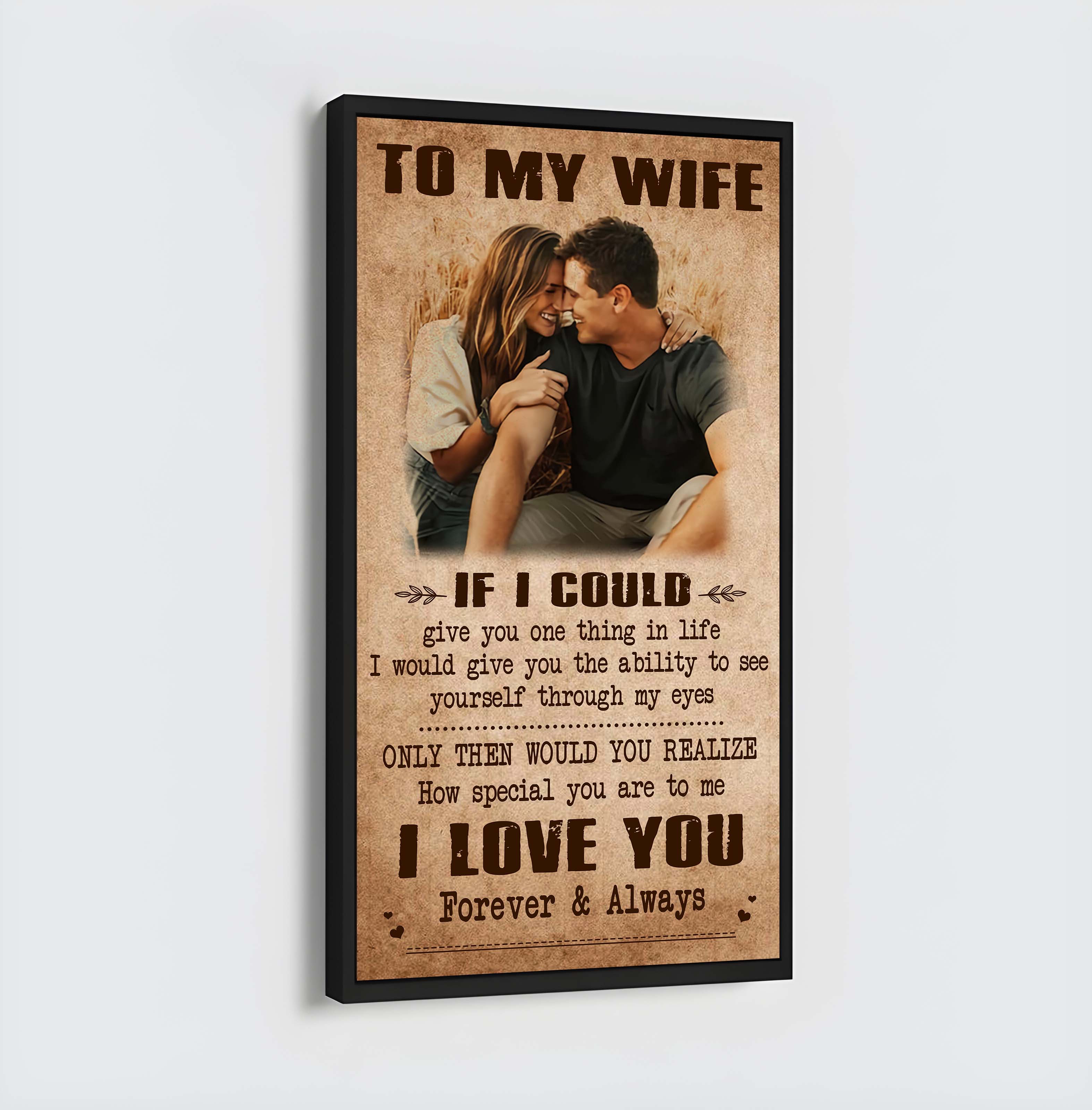Valentine gifts-Custom image canvas-Husband to Wife- When we get to the end of our lives together