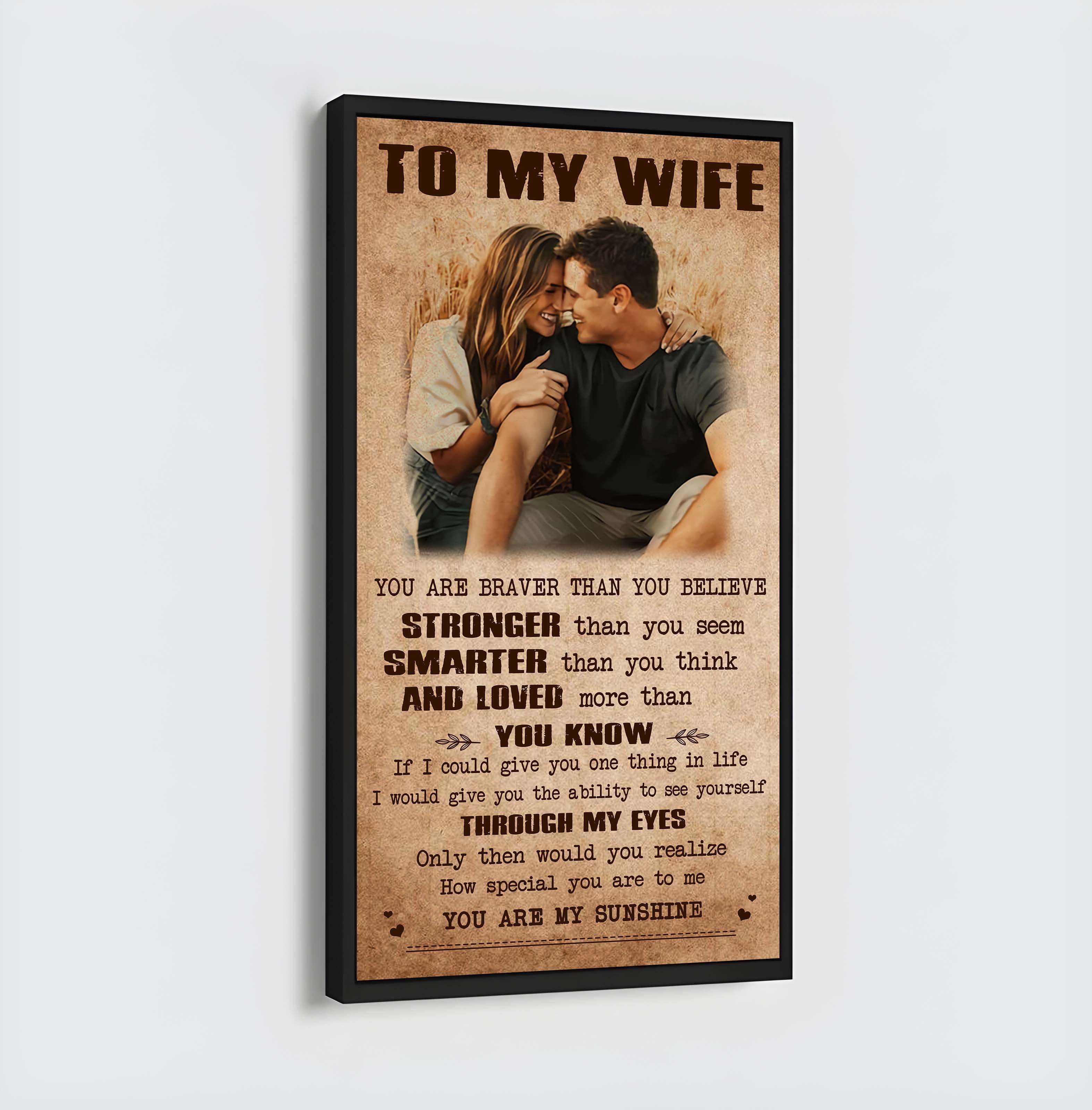 Valentine gifts-Custom image canvas-Husband to Wife- Marrying you was one of the best decision I ever made
