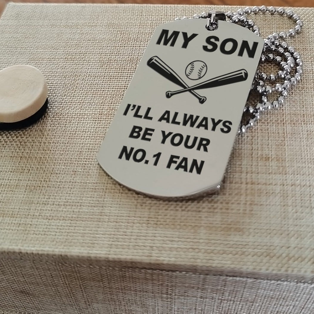 Baseball customizable engraved double sided dog tag gifts from dad mom to son, Be strong be brave be humble, It is not about better than someone else, It is about being better than you were the day before