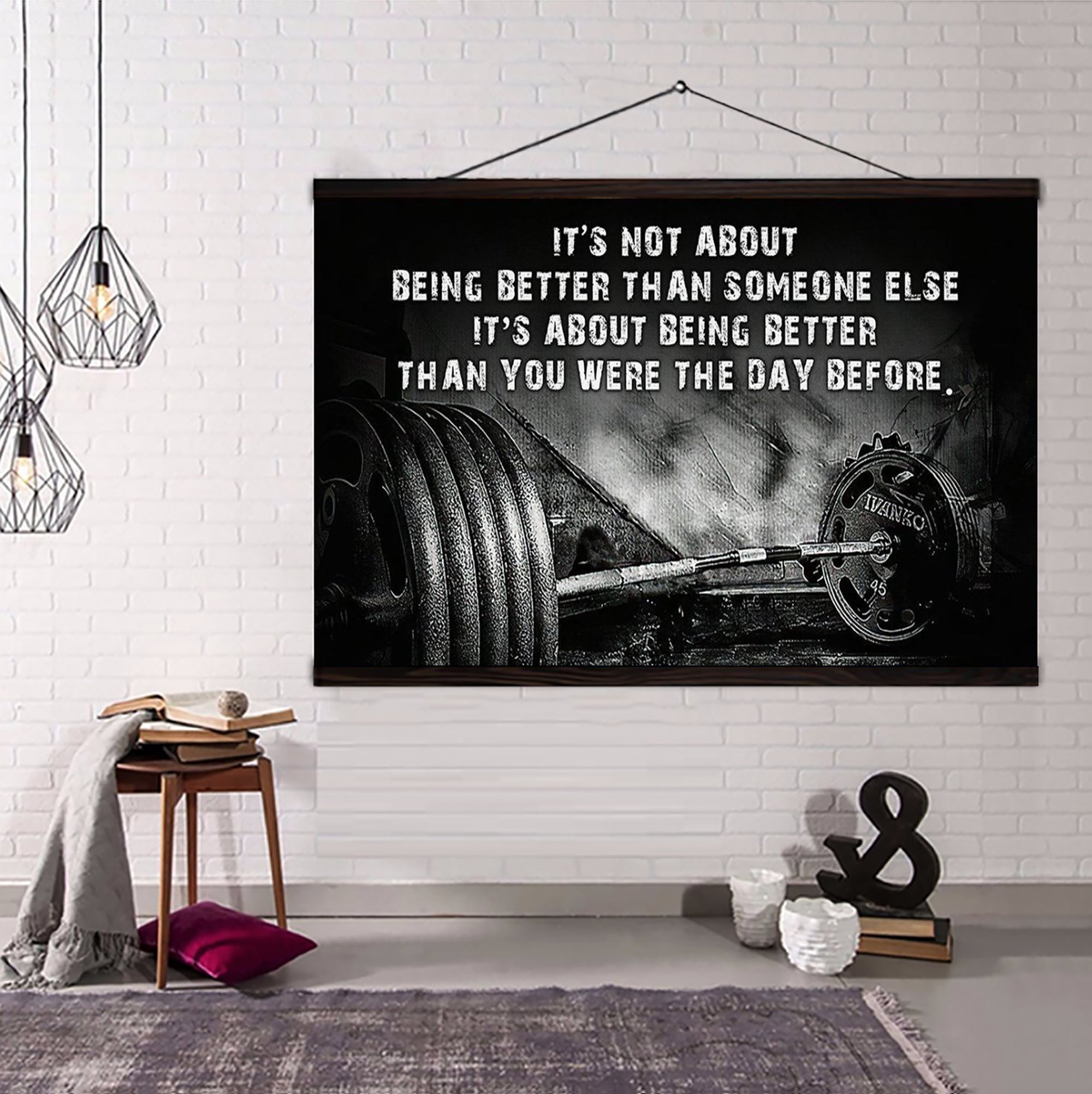 MMA customizable poster canvas - It is not about better than someone else, It is about being better than you were the day before